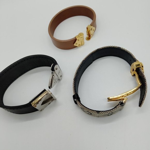 Louis Vuitton LV Bangle 3 pieces set Leather Monogram mini lin 3103854 - Picture 9 of 9